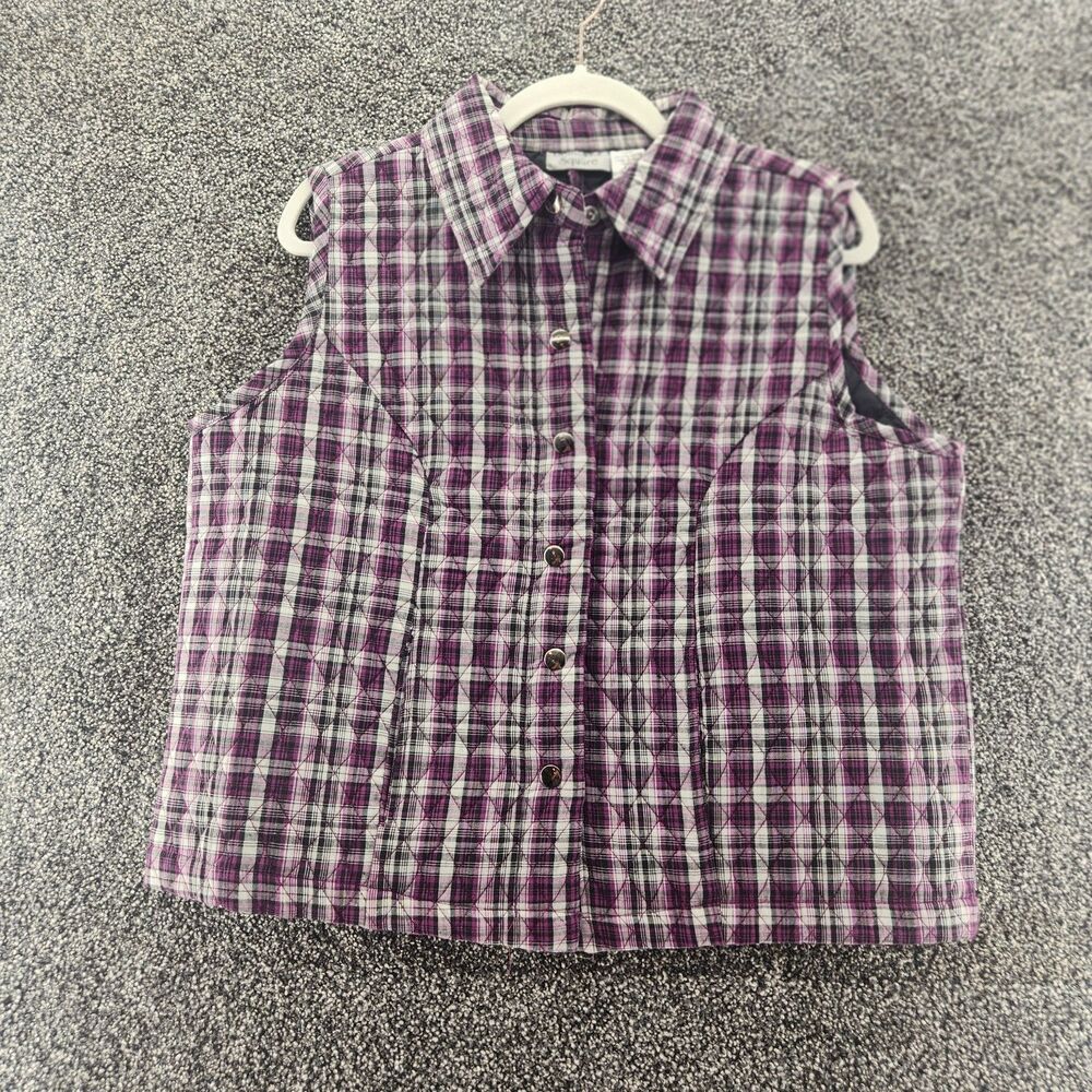 Brunswick Square XL Petite multicolor quilted sleeveless vest